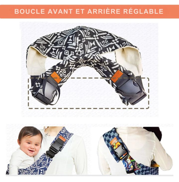 Écharpe de Portage Pour Bébé - Porte-bébé réglable - Hipseat