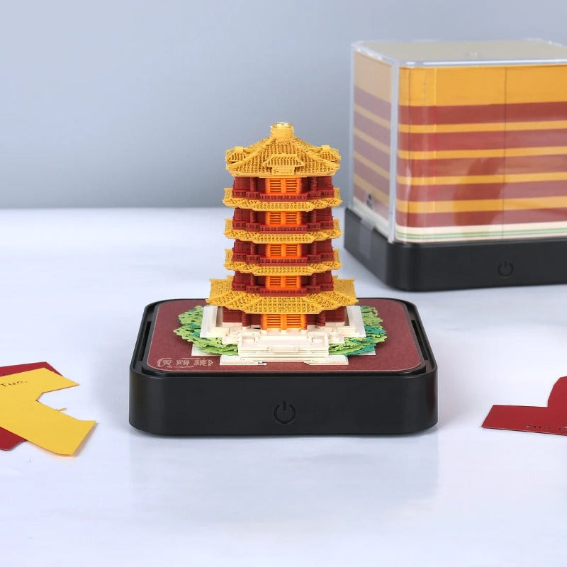 Bloc-notes 3d Pagode Temple - Zaloupa™